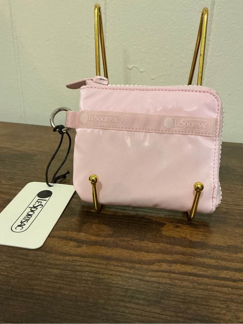 A rare pink NWT LeSportsac nylon Small Zip Out Of Stock wallet